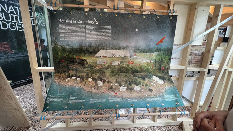 Part of the exhibit focuses on Housing as Cosmology which understands home and house as part of our ecology - its meaning is interrelated with those of the stars. (Photo: Alex Wilson)