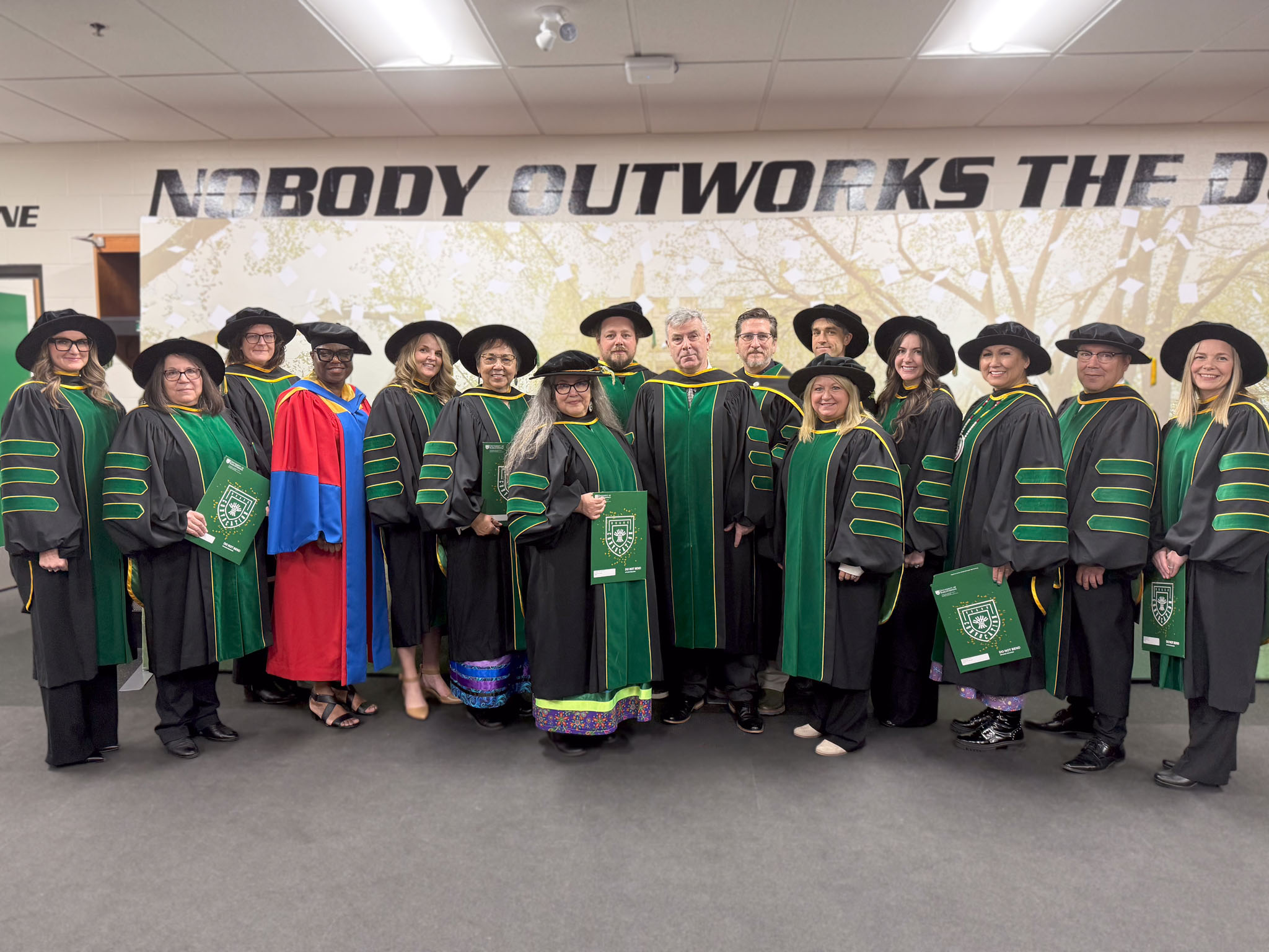 The first Doctor of Education (EdD) graduating class at USask Fall Convocation (Photo: Connor Jay)